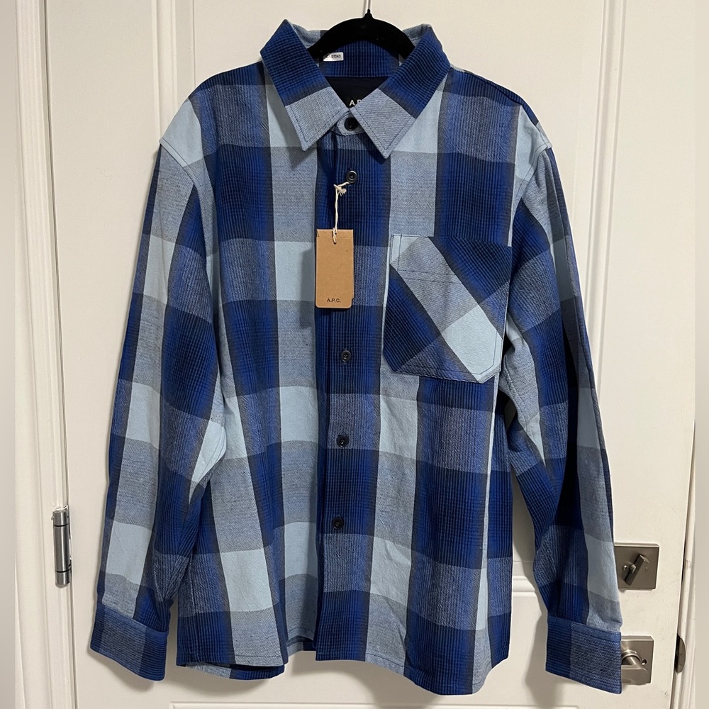 NWT - A.P.C. Men’s Surchemise Basile Cotton Blended Overshirt Jacket - Size XXL
